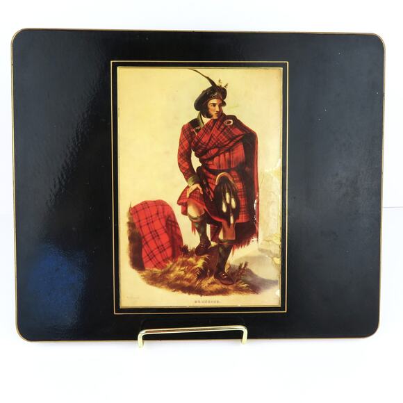 Vtg Lady Clare Scottish Clan Mini Placemats Set of 4 Felt Back Made in England - Picture 7 of 15